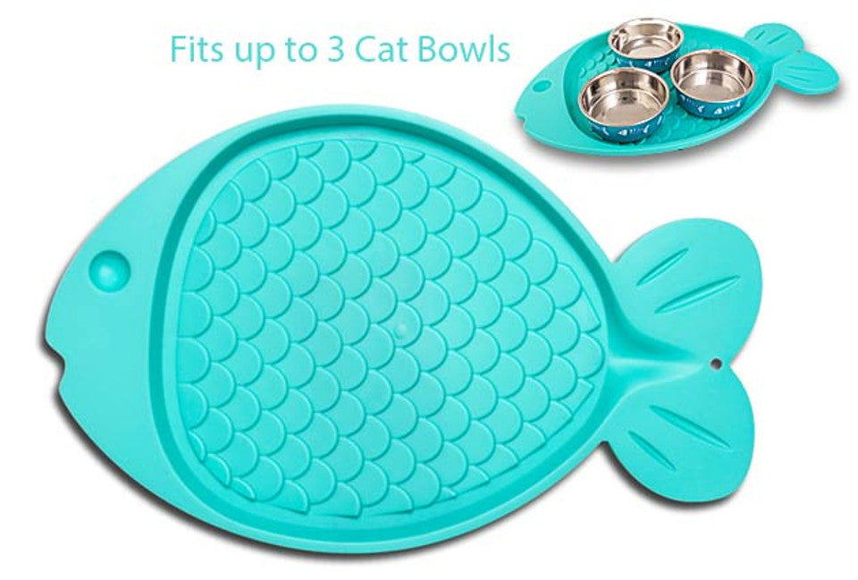 Spill Proof Fish Shaped Mat