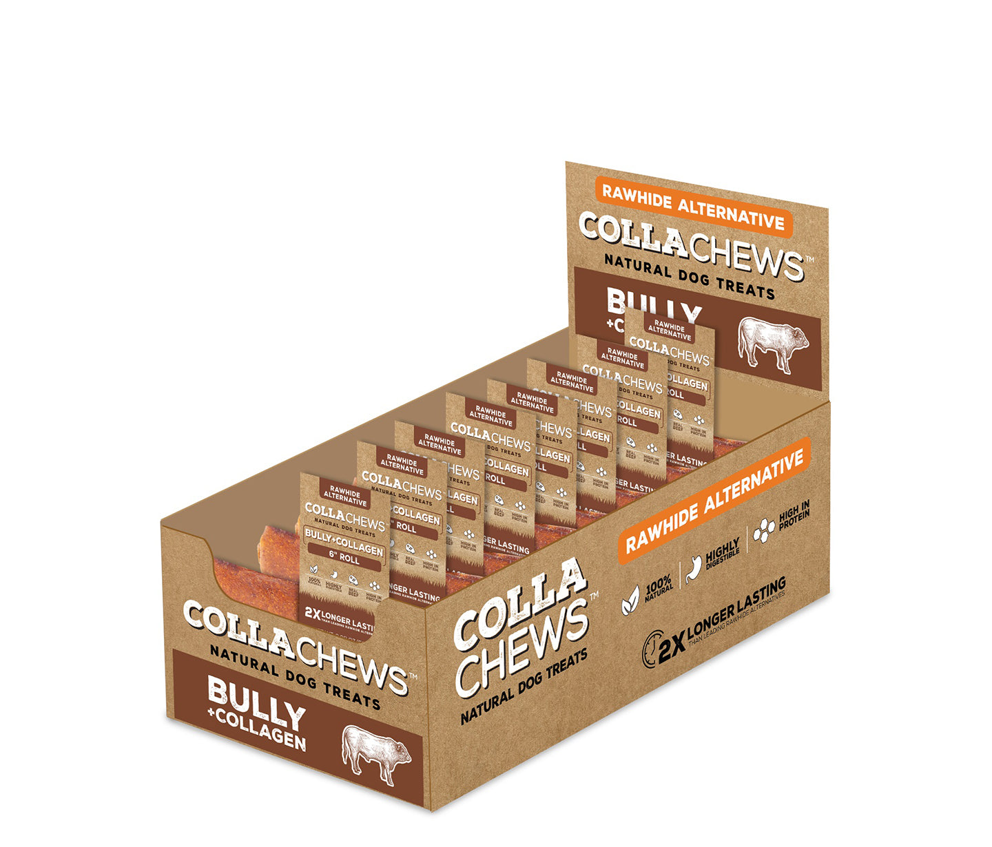 BULLY COLLACHEWS™  6"  (Medium Super Chewer)