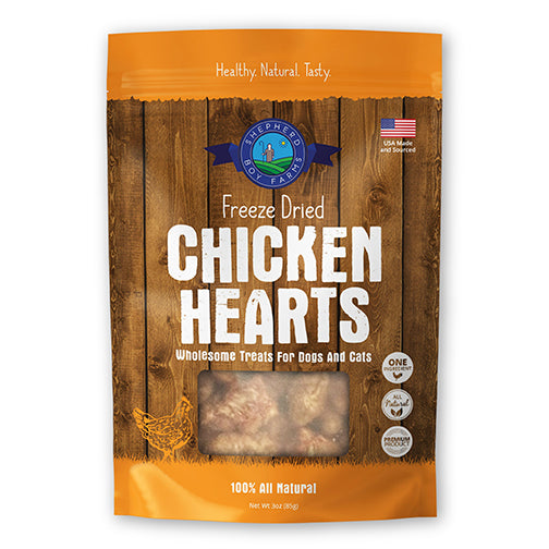 FREEZEDRIED CHICKEN HEART Dog/Cat Treat 3oz