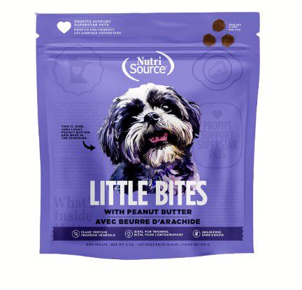 NUTRISOURCE  PEANUT BUTTER LITTLE BITES GF Dog Treats 6oz
