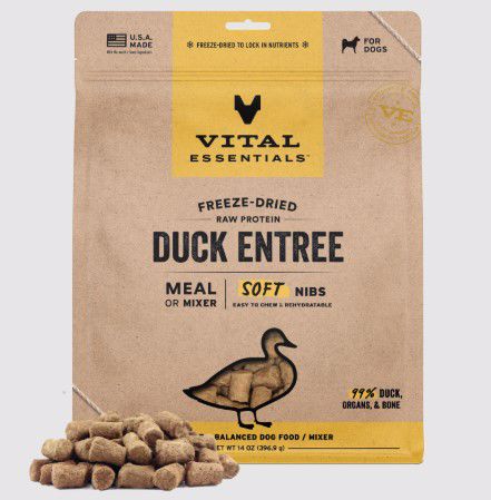 Soft Nibs Freeze Dried Entree Mixer for Dogs 14oz DUCK