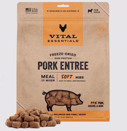 Soft Nibs Freeze Dried Entree Mixer for Dogs 14oz PORK