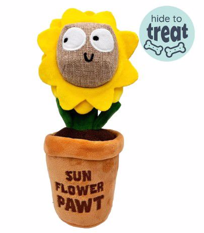 SUNFLOWER PAWT SEEKN TREAT PLUSH SQUEAK TOY