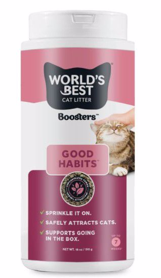 WORLDS BEST CAT GOOD HABITS LITTER ADDITIVE BOOSTER 18oz