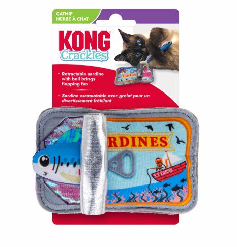 SARDINE WITH BELL CATNIP CRACKLES CAT TOY