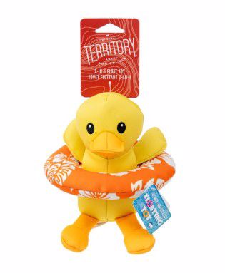 Duck 2-N-1 Floating Dog Toy 8.9"