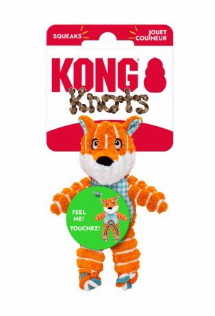 Kong Floppy Knots XSmall Fox 4"