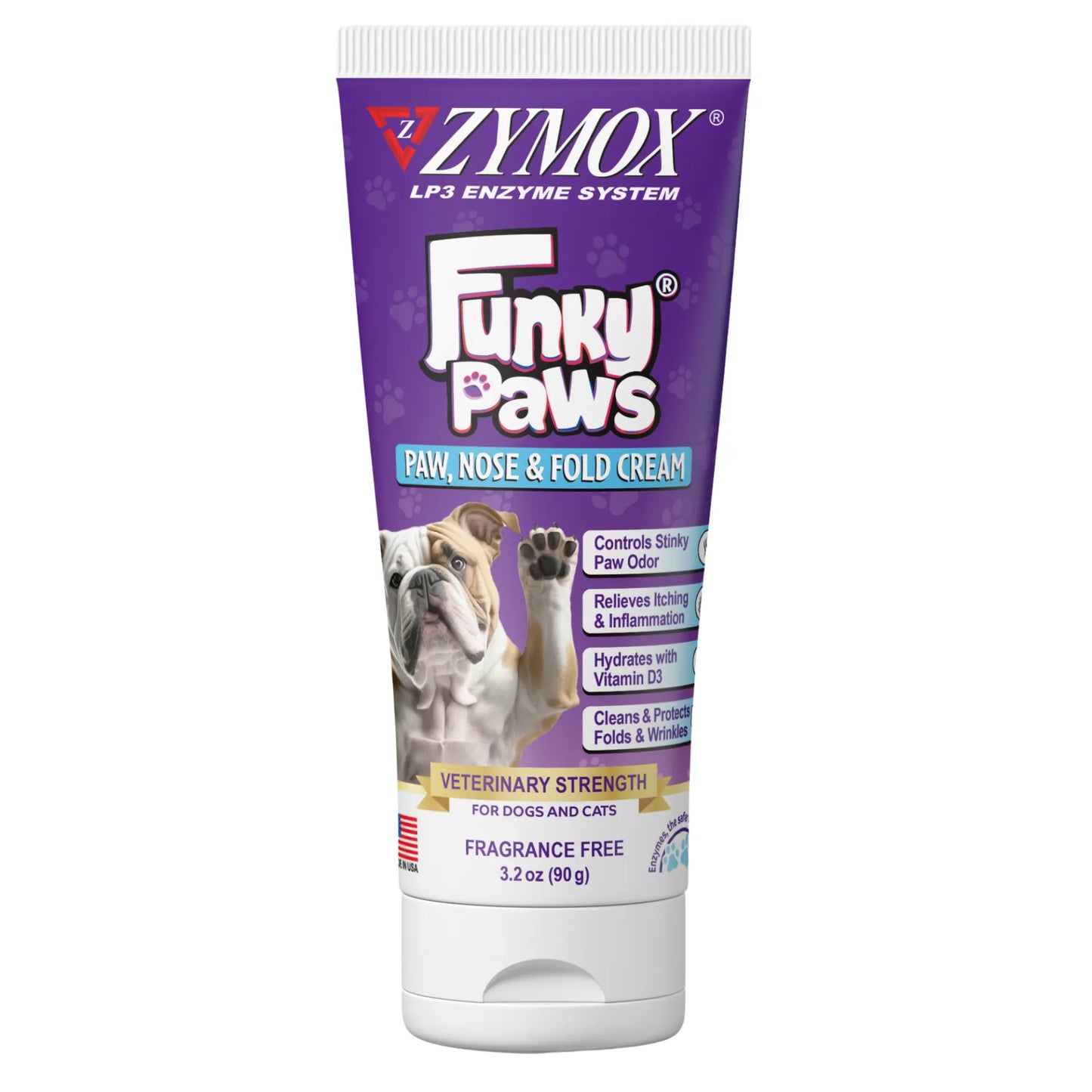 Funky Paws - Paw , Nose, and Fold Cream  3.2 oz Tube for Cats & Dogs