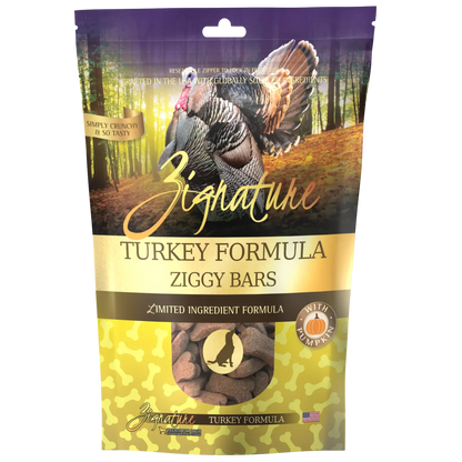 ZIGNATURE ZIGGY BARS TURKEY FORMULA BISCUIT TREATS FOR DOGS
