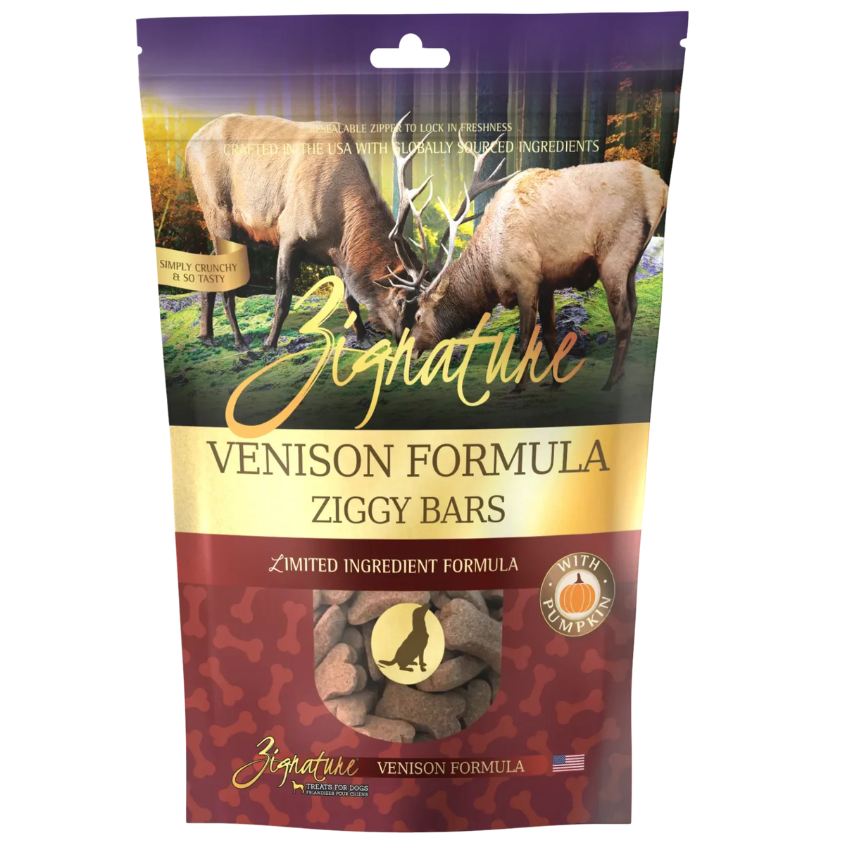 ZIGNATURE VENISON FORMULA BISCUIT TREATS FOR DOGS