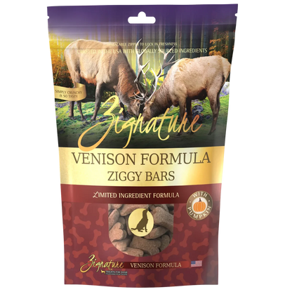 ZIGNATURE VENISON FORMULA BISCUIT TREATS FOR DOGS