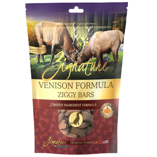 ZIGNATURE VENISON FORMULA BISCUIT TREATS FOR DOGS