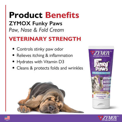 Funky Paws - Paw , Nose, and Fold Cream  3.2 oz Tube for Cats & Dogs