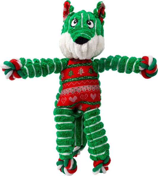 KONG Holiday Floppy Knots Fox Sm/Md (Green)