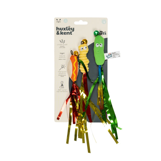 Snacky Teaser 3pc Wand Refill Cat Toys