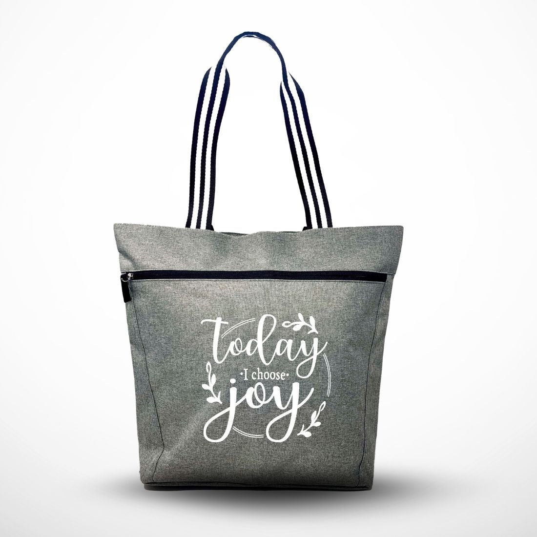 Choose Joy Tote Bag Gray Lexie