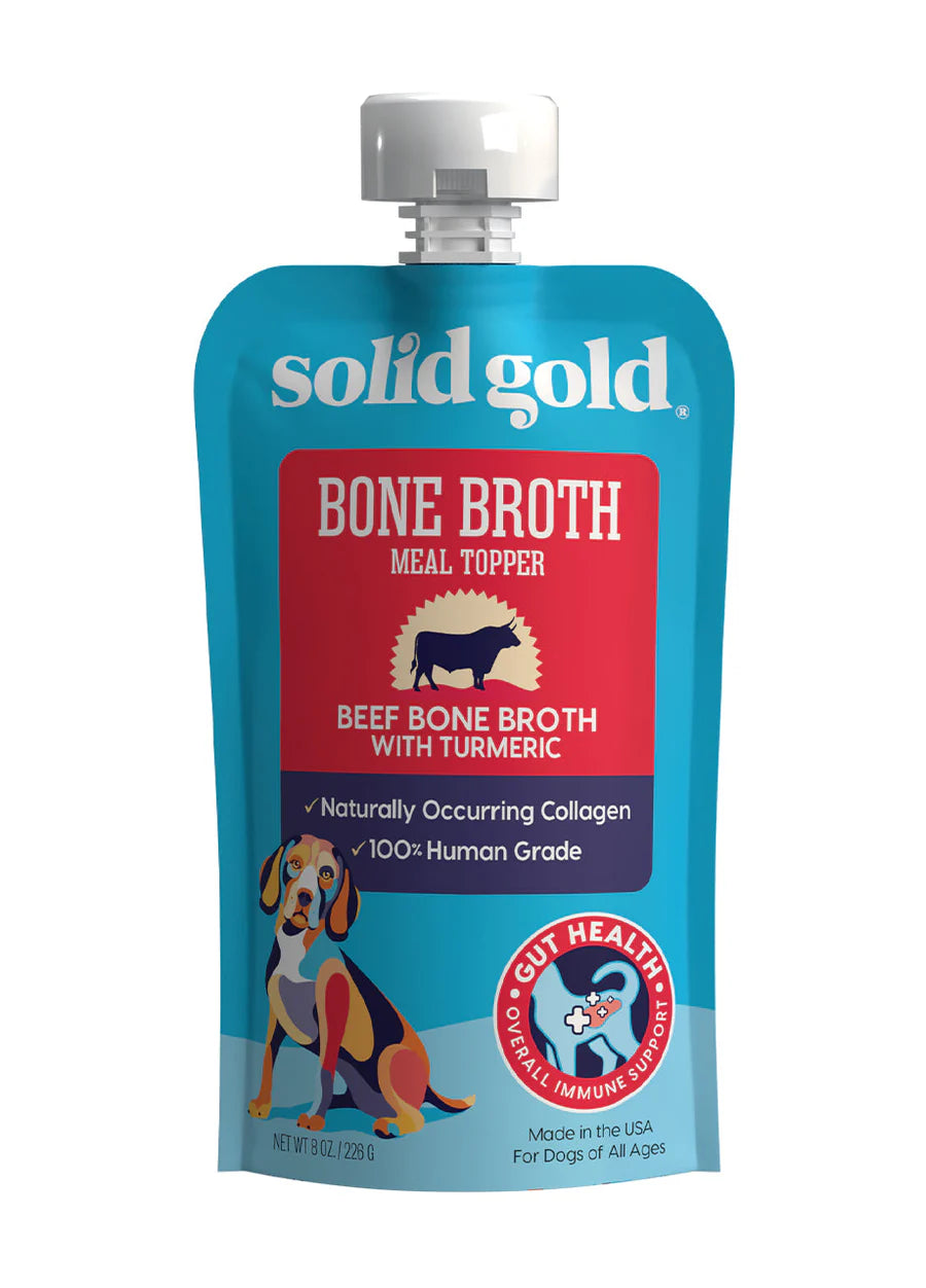 Solid Gold  Bone Broth With Beef & Turmeric 8oz