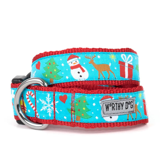 "Winter Wonderland" Dog Collar by The Worthy Dog