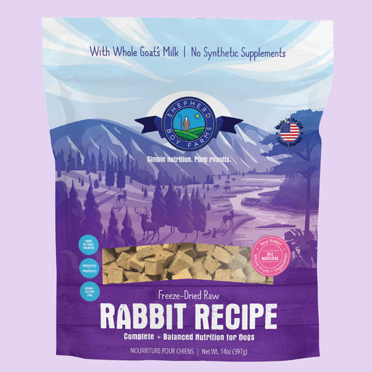 SHEPHERD BOY FREEZE DRIED RAW FOOD 14 OZ DOG RABBIT
