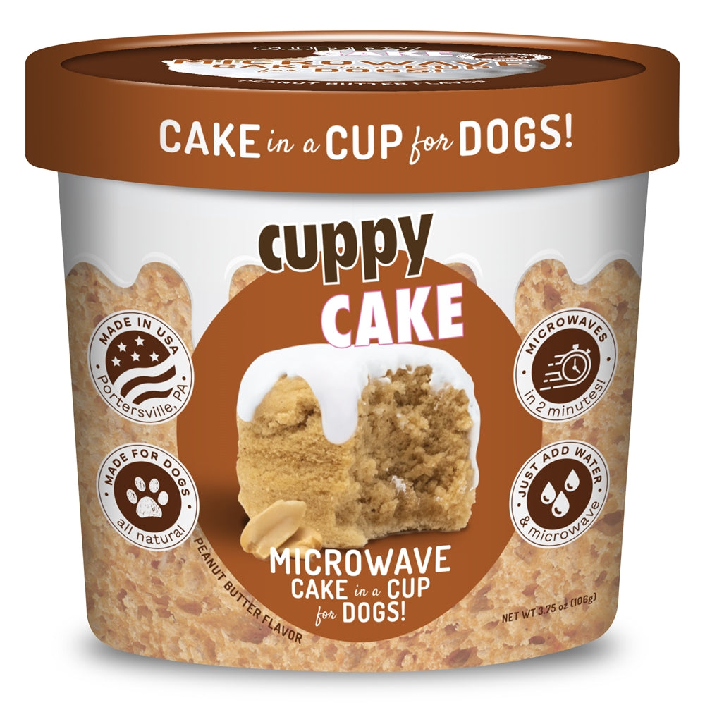 Cuppy Cake - Microwave Cake in A Cup for Dogs - Peanut Butter Flavor