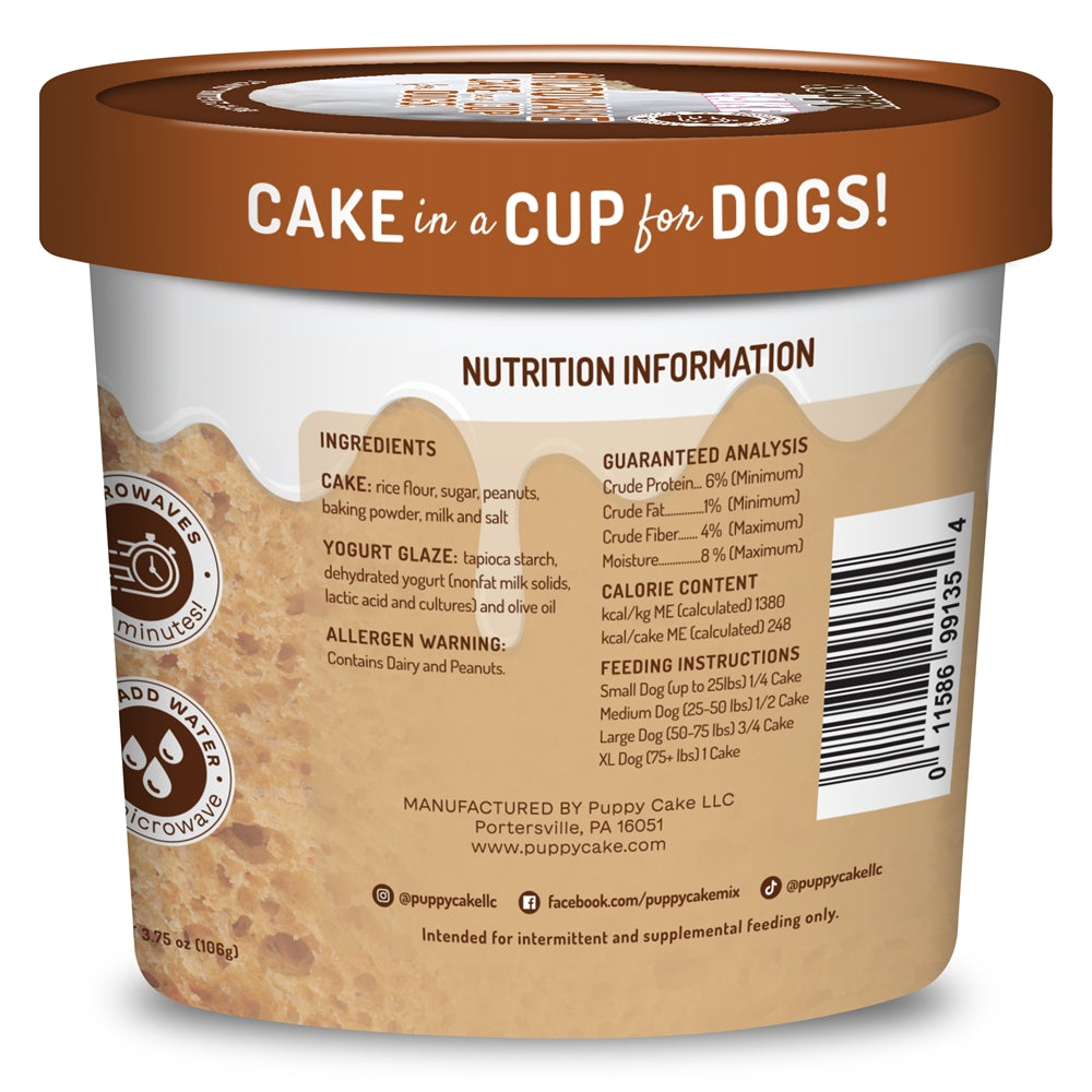 Cuppy Cake - Microwave Cake in A Cup for Dogs - Peanut Butter Flavor