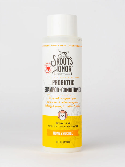 Skout's Honor  Probiotic Shampoo + Conditioner 16oz Honeysuckle  (CAT & KITTEN)