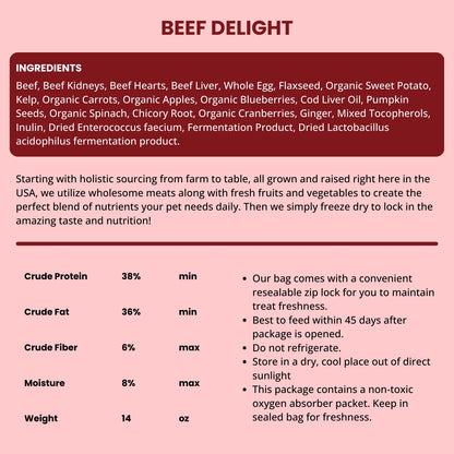 SHEPHERD BOY FREEZE DRIED RAW FOOD 14 OZ DOG BEEF