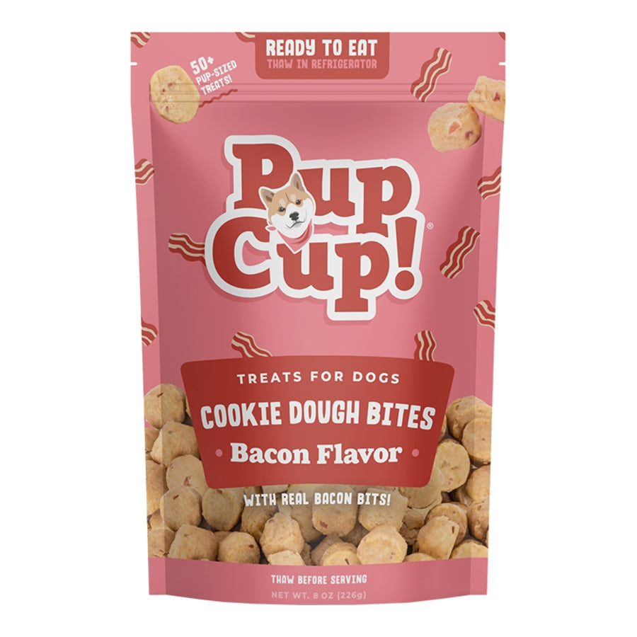 PUPCUP! DOG FROZEN BACON COOKIE DOUGH BITES 8OZ