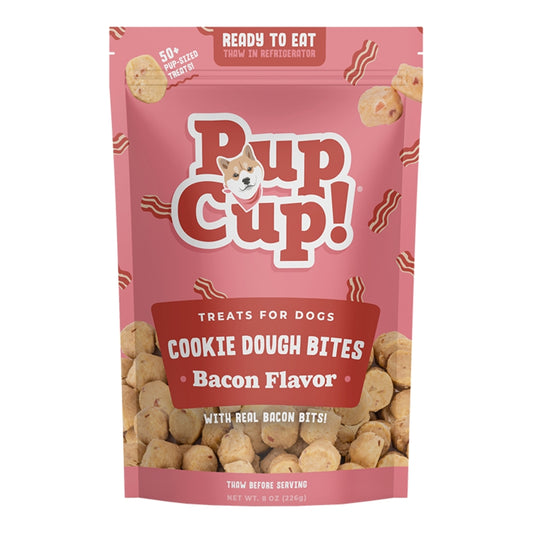 PUPCUP! DOG FROZEN BACON COOKIE DOUGH BITES 8OZ