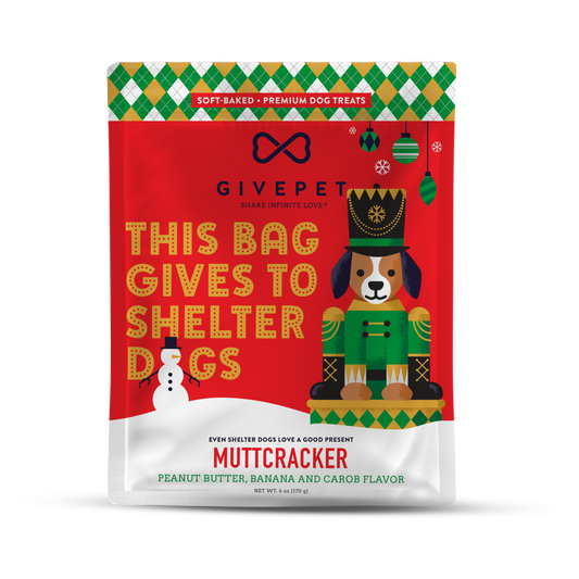 MUTTCRACKER Holiday Dog Treats (Soft Baked) 6oz