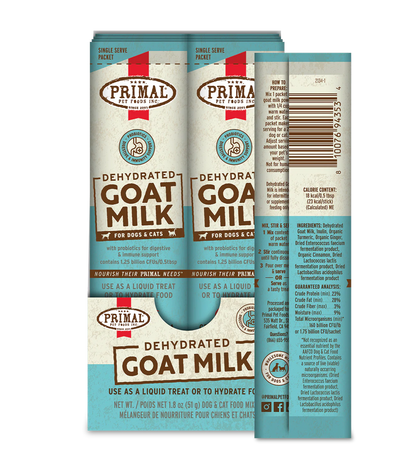 Dehydrated Goats Milk for DOGS & CATS - Single Serving