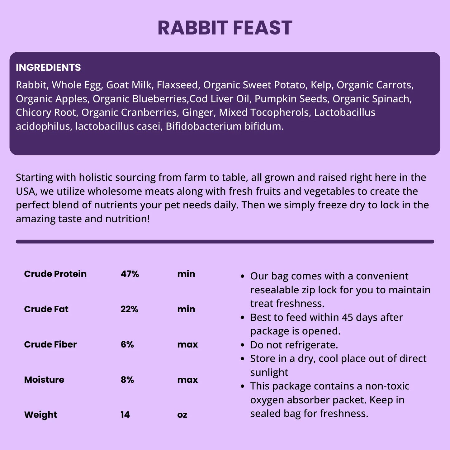 SHEPHERD BOY FREEZE DRIED RAW FOOD 14 OZ DOG RABBIT