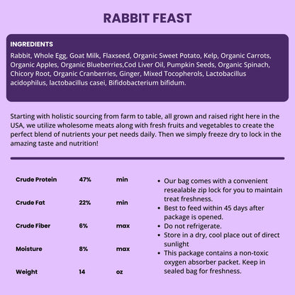SHEPHERD BOY FREEZE DRIED RAW FOOD 14 OZ DOG RABBIT
