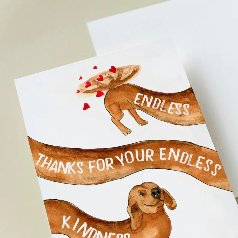 Endless Thanks Wiener - Greeting Card