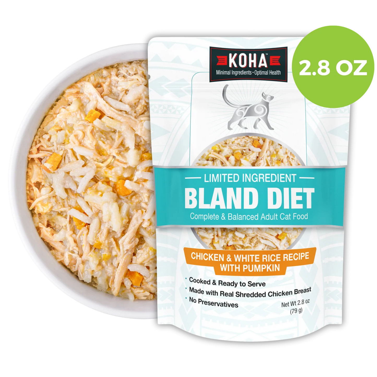 Limited Ingredient Bland Diet Chicken & White Rice with Pumpkin Recipe for Cats