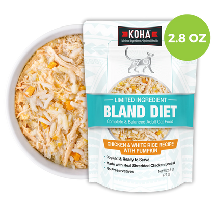 Limited Ingredient Bland Diet Chicken & White Rice with Pumpkin Recipe for Cats