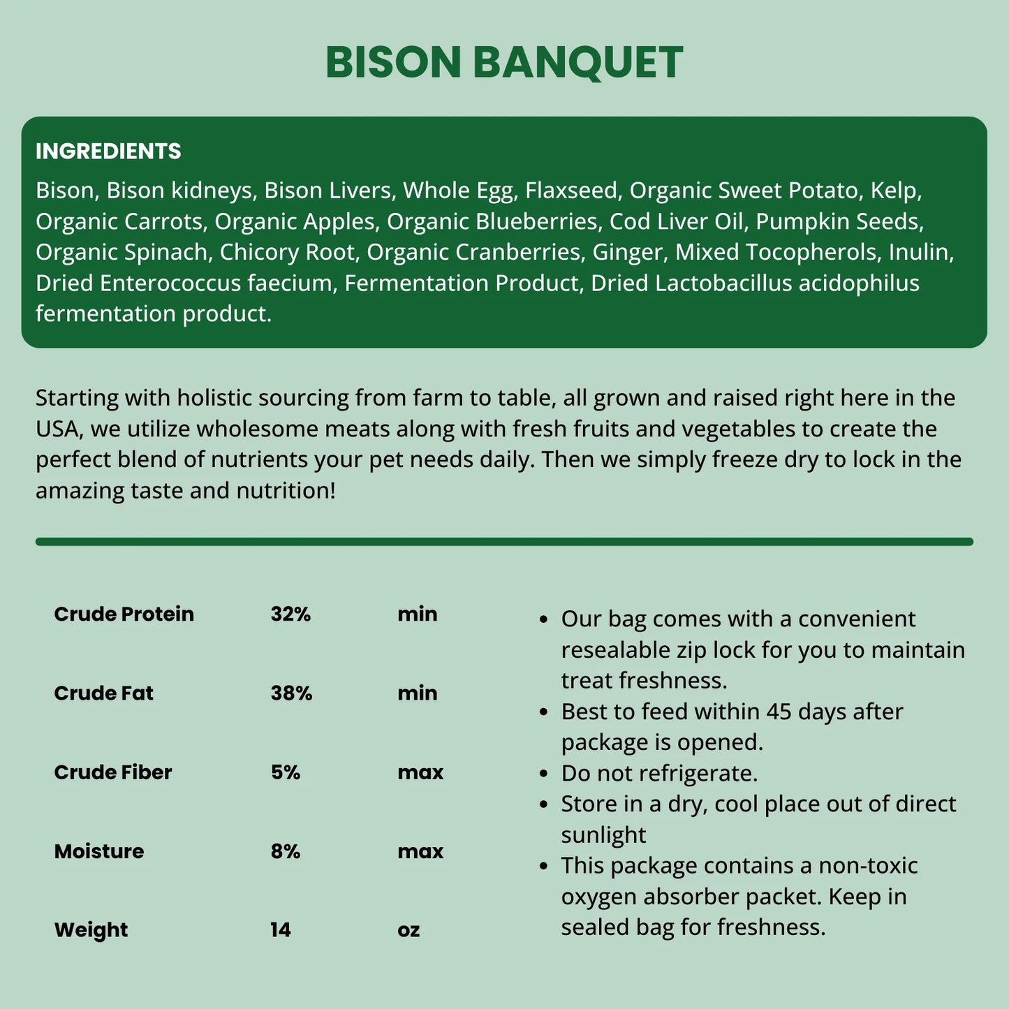 SHEPHERD BOY FREEZE DRIED RAW FOOD 14 OZ DOG BISON