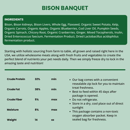 SHEPHERD BOY FREEZE DRIED RAW FOOD 14 OZ DOG BISON