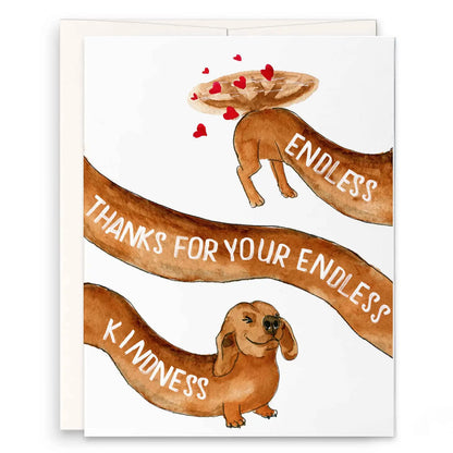 Endless Thanks Wiener - Greeting Card