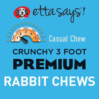 Etta Says! 3 Foot Crunchy Premium Rabbit Chews Dog Treats