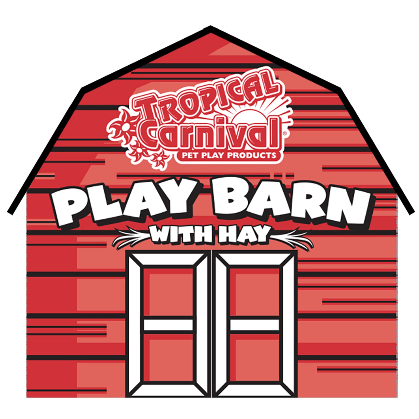 Tropical Carnival® Play Barn with Hay for Small Animals