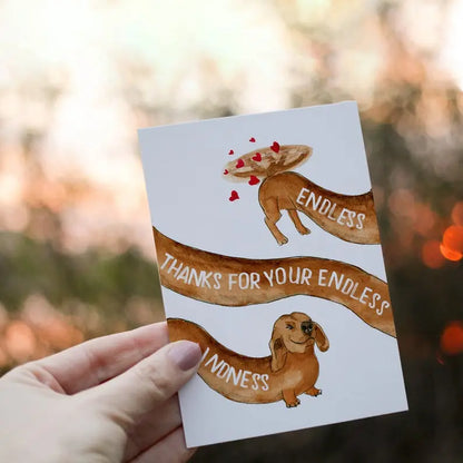 Endless Thanks Wiener - Greeting Card