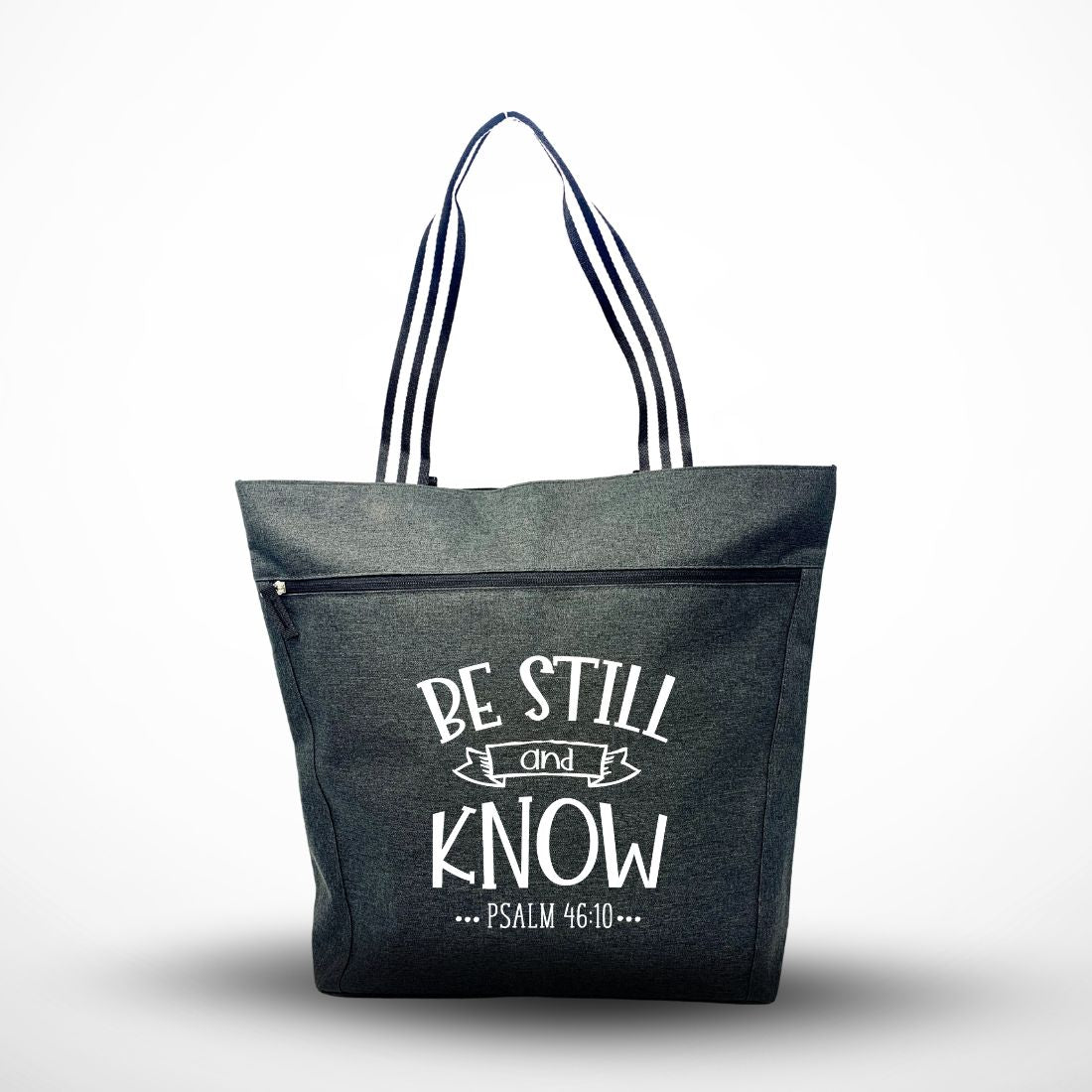 Be Still & Know Tote Bag Black Lexie