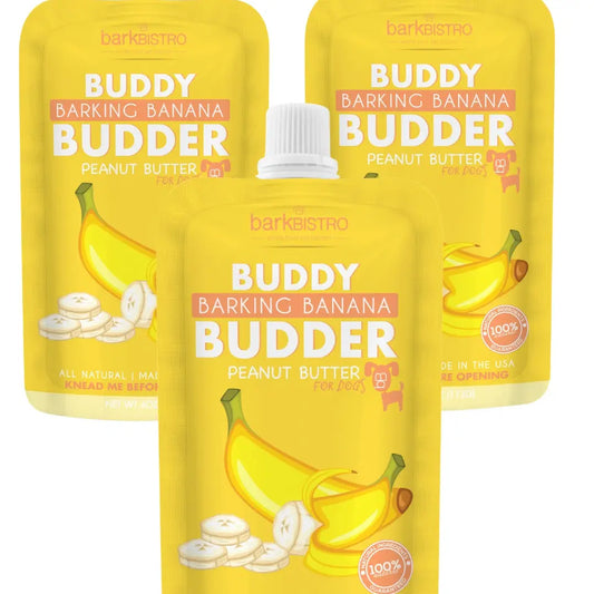 Bark Bistro Buddy Butter - Barking Banana  4oz squeeze pouch
