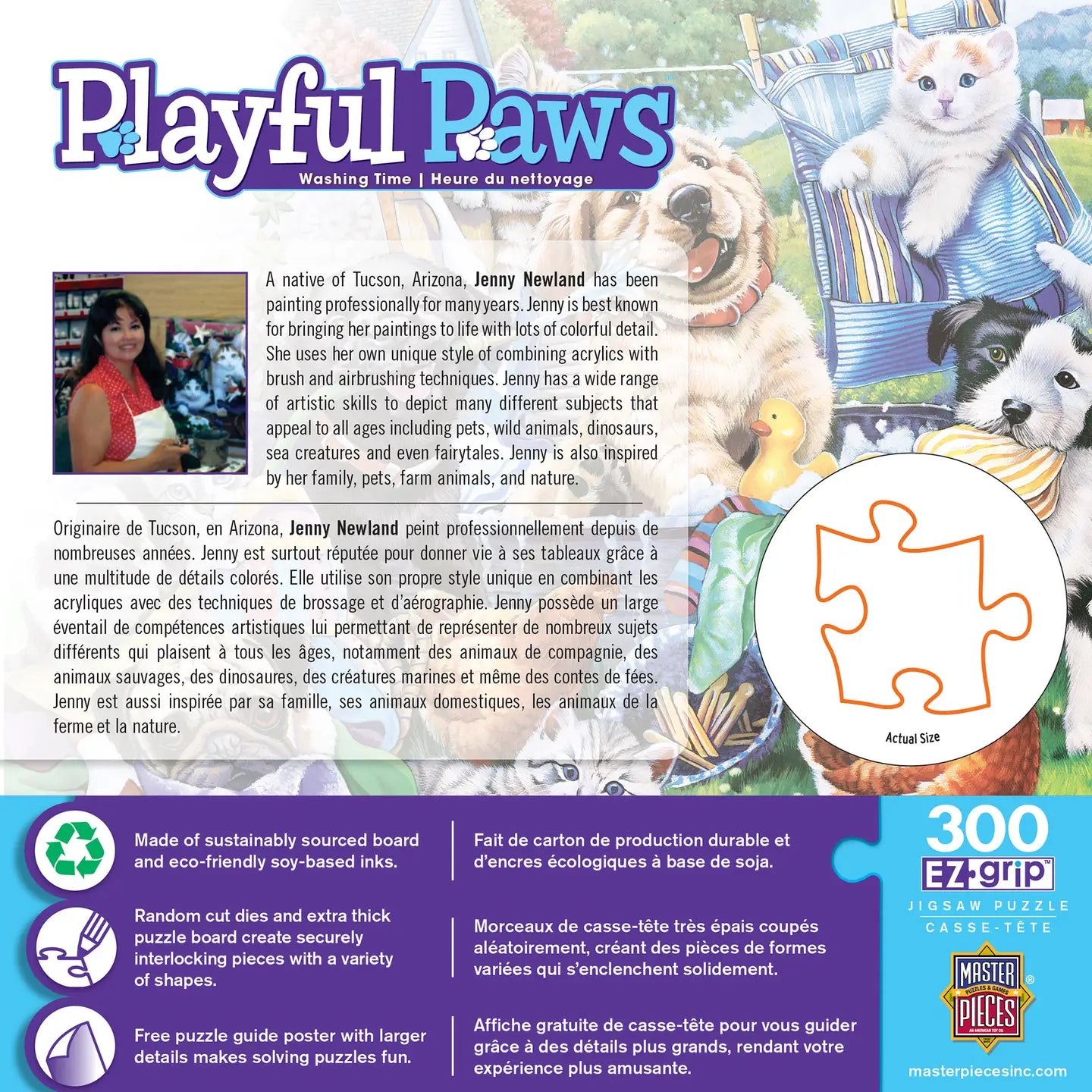 Playful Paws - Washing Time 300 Piece Ez Grip Puzzle