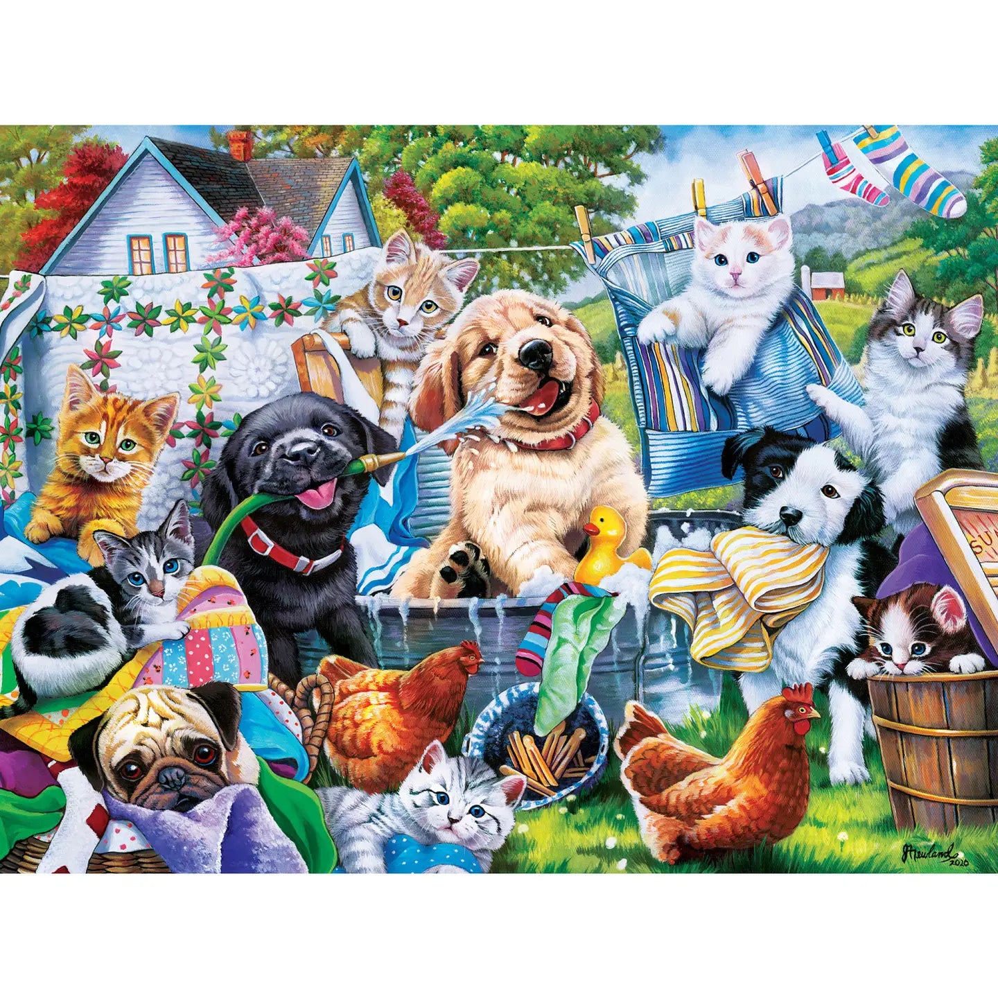 Playful Paws - Washing Time 300 Piece Ez Grip Puzzle
