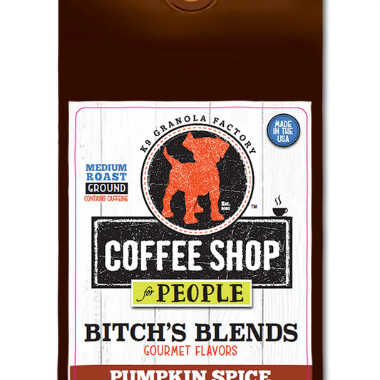 K9 GRANOLA FACTORY Coffee Shop - 12oz Gourmet Flavor Pumpkin Spice Coffee for People
