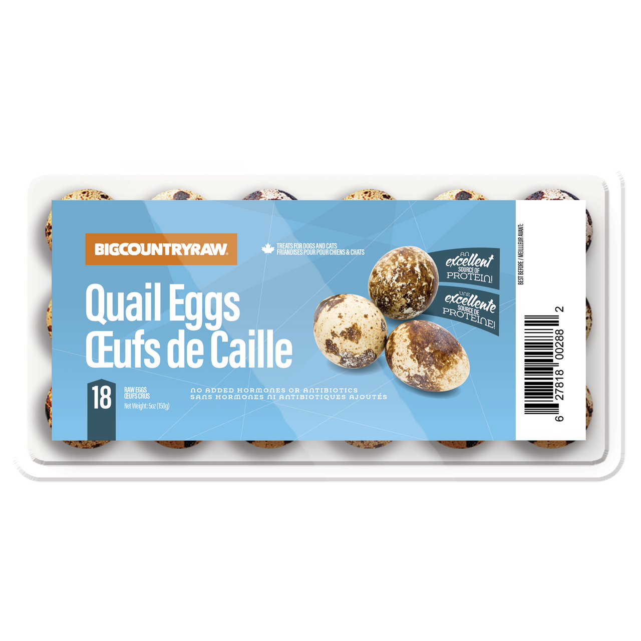 QUAIL EGGS FROZEN  18ct  Cat & Dog treat