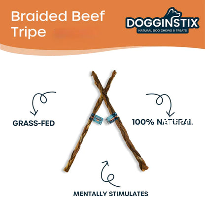 Braided Beef Tripe Stick 12"