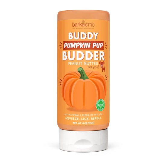 Pumpkin Pup Buddy Budder-14oz Peanut Butter Squeeze Bottle